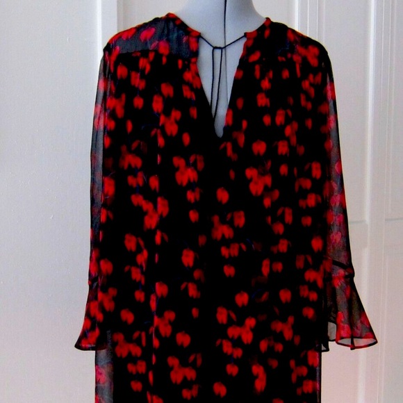 RACHEL ZOE SILK TUNIC DRESS - SIZE SMALL - One small tear at neckline - Picture 2 of 8